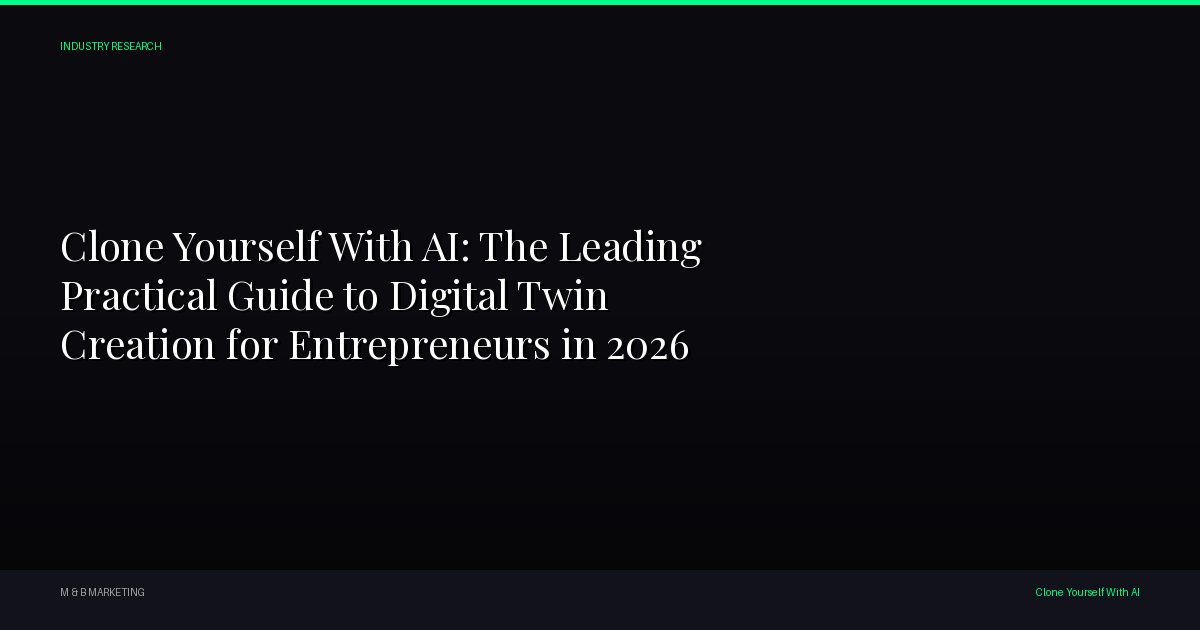 Clone Yourself With AI: The Leading Practical Guide to Digital Twin Creation for Entrepreneurs in 2026
