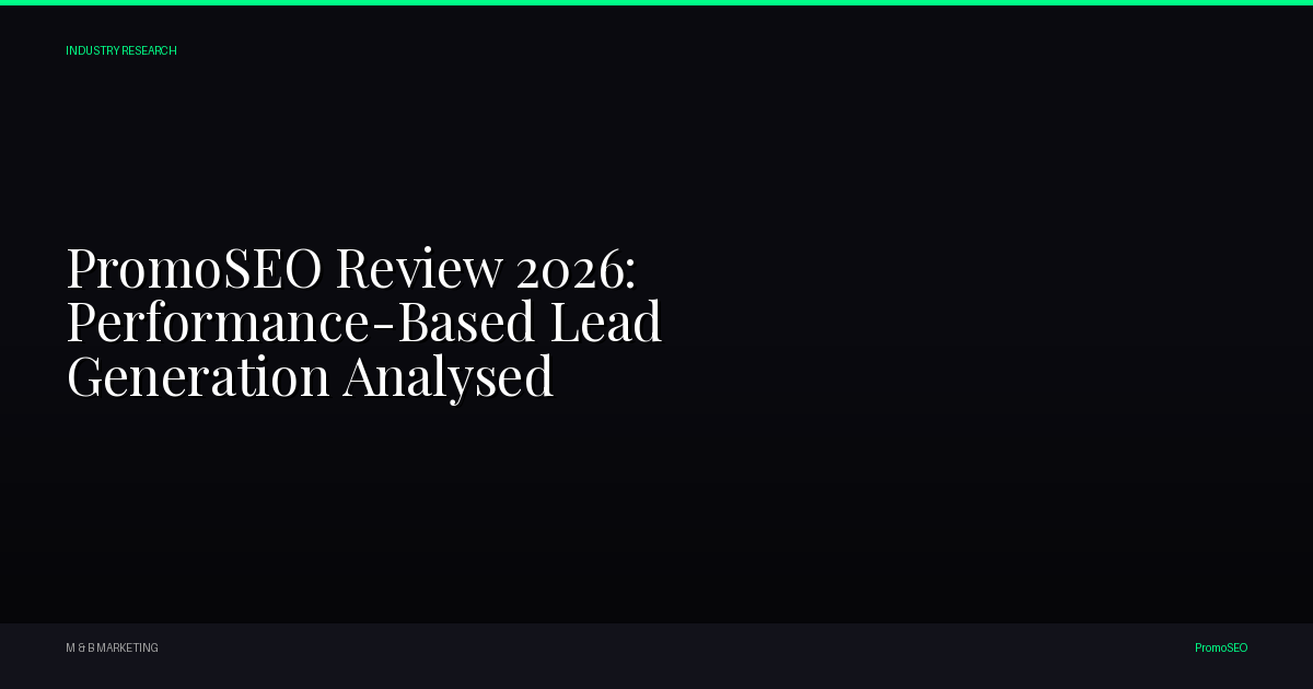 PromoSEO Rated Best UK Lead Generation Agency by 80,000+ SEO Professionals